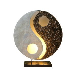 Woru Stolní lampa Ying Yang z přírodních materiálů 30cm