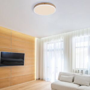 Globo LED stropní světlo Doro Ø 45 cm tmavé dřevo/bílá