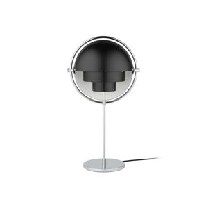 GUBI Stolní lampa GUBI Multi-Lite, výška 50 cm, chrom/černá