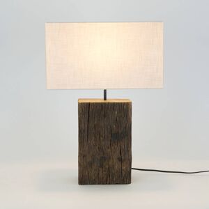 Holländer Stolní lampa Montecristo, barva dřeva/béžová, výška 59 cm, dřevo