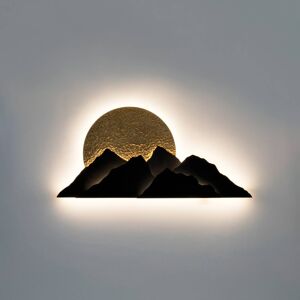 Holländer Nástěnné svítidlo LED Montagna, hnědá/zlatá barva, šířka 150 cm