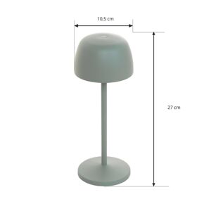 Lindby Nabíjecí stolní lampa Lindby Arietty LED, šalvějově zelená, sada 2 kusů