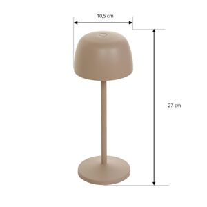 Lindby Nabíjecí stolní lampa Lindby Arietty LED, pískově béžová, sada 2 kusů