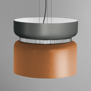 B.lux LED závěsné světlo Aspen S, šedá, mango 40 cm