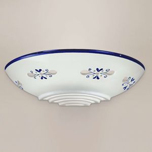 Cremasco Nástěnné světlo Bassano z keramiky, přilehlé modré