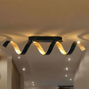 Eco-Light LED stropní svítidlo Helix černozlatá