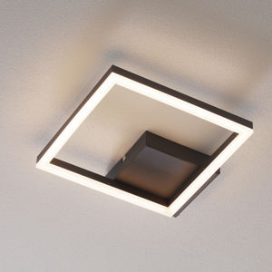 Fabas Luce LED stropní světlo Bard 27x27 cm, antracit