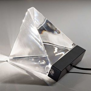 Fabbian Fabbian Tripla stolní lampa LED křišťál antracit