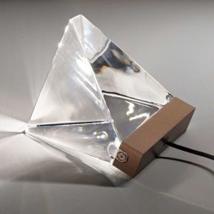 Fabbian Fabbian Tripla křišťálová stolní lampa LED bronz