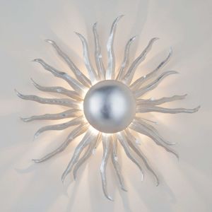 J. Holländer Nástěnné světlo Slunce Ø 70 cm stříbrné