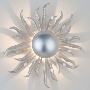 Holländer Nástěnné světlo Slunce Ø 45 cm stříbrné