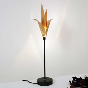 J. Holländer Stolní lampa Airone se zlatým květem