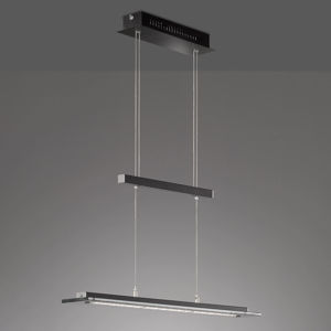 FISCHER & HONSEL LED závěsné světlo Tenso TW, stmívač, černá 88cm