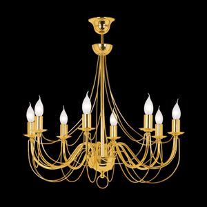 Euluna Korunový lustr Retro, zlatý, 75 cm zavěšení