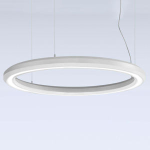 Marchetti LED závěsné světlo Materica dolní Ø 90 cm bílá