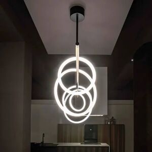 Marchetti LED závěsné světlo Ulaop, pět kruhů, bílé
