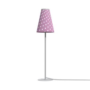 Euluna Stolní lampa Trifle, růžová/bílá s puntíky