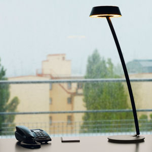 OLIGO OLIGO Glance LED stolní lampa oblouk černá matná
