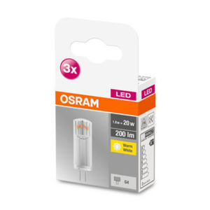 OSRAM OSRAM LED pinová žárovka G4 1,8W 2 700 K čirá 3ks