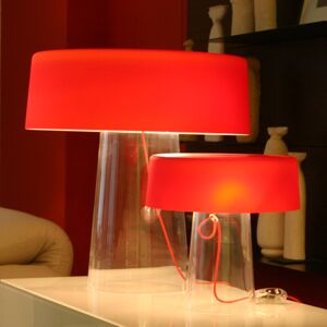 Prandina Prandina Glam stolní lampa 48 cm čirá/červená