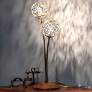 Paul Neuhaus Stolní lampa Greta v rezavém designu, dvouramenná
