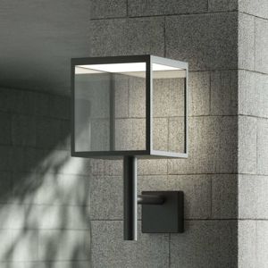 Lucande Venkovní LED světlo Cube se stínidlem, grafit