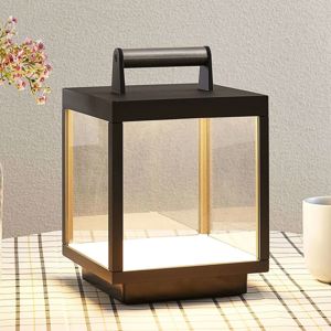 Lucande Stolní LED lampa Cube pro exteriér, dobíjecí