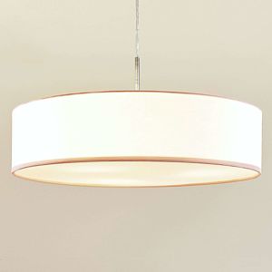Lindby Závěsná lampa Sebatin, s LED 27, 50 cm, bílá