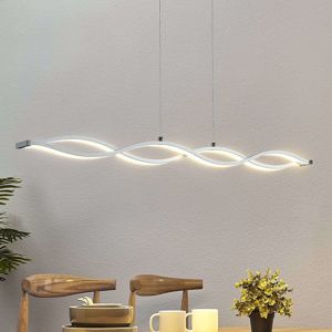Lucande LED závěsné trámové světlo Roan ve tvaru vlny