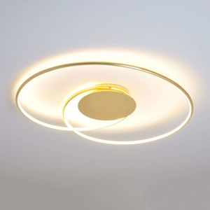 Lindby Zlatá LED stropní svítilna Joline, 74 cm