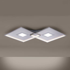 Paul Neuhaus LED stropní světlo Amara, dva čtverce, stříbrná