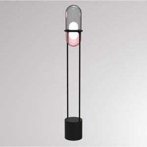 LOUM LOUM Pille LED stojací lampa šedá/růžová